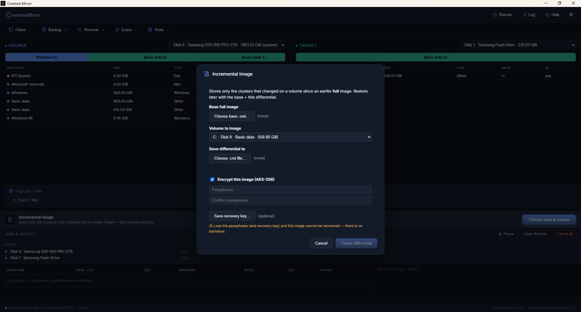 Encrypt on create