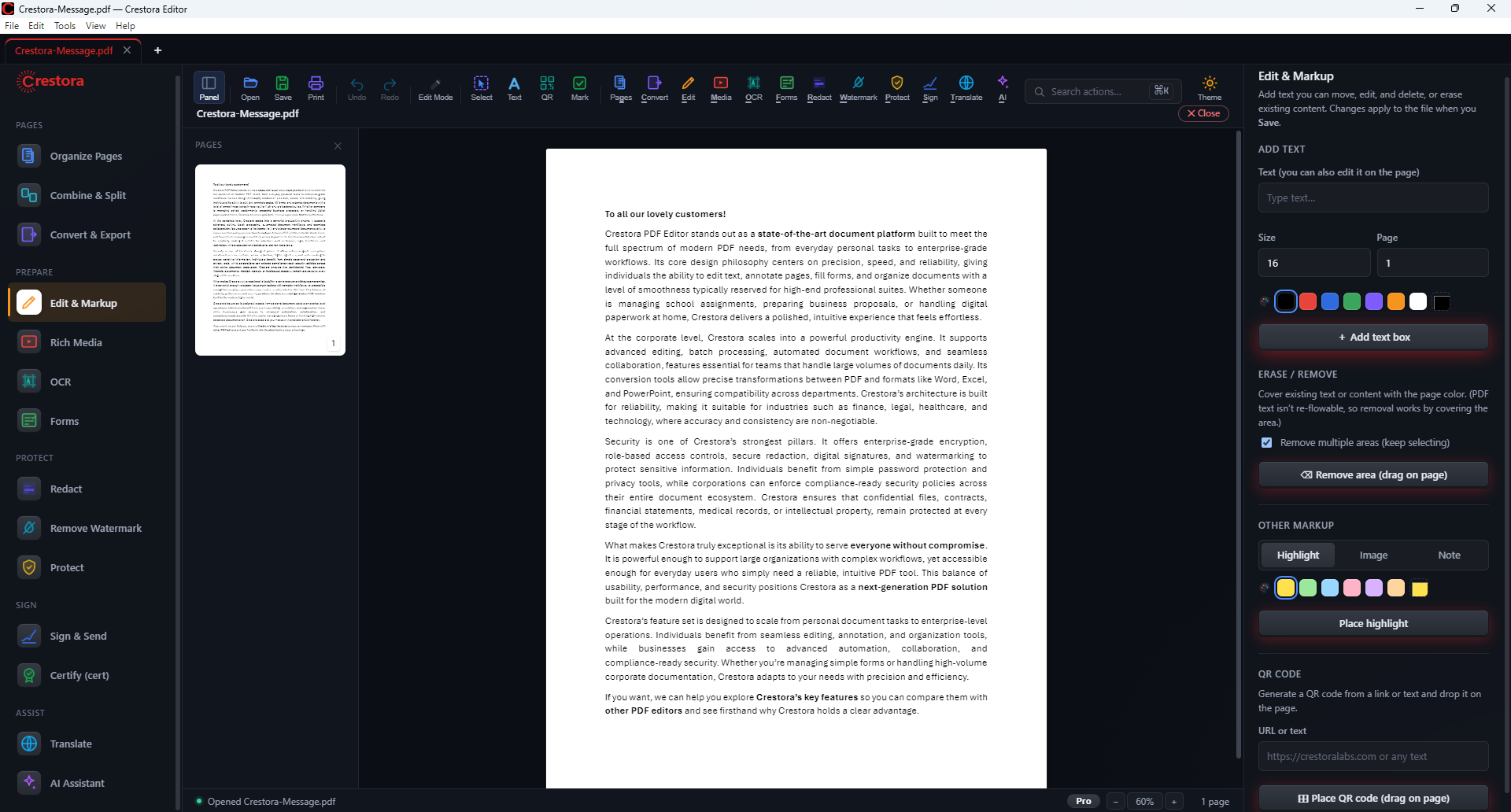 Edit and Markup